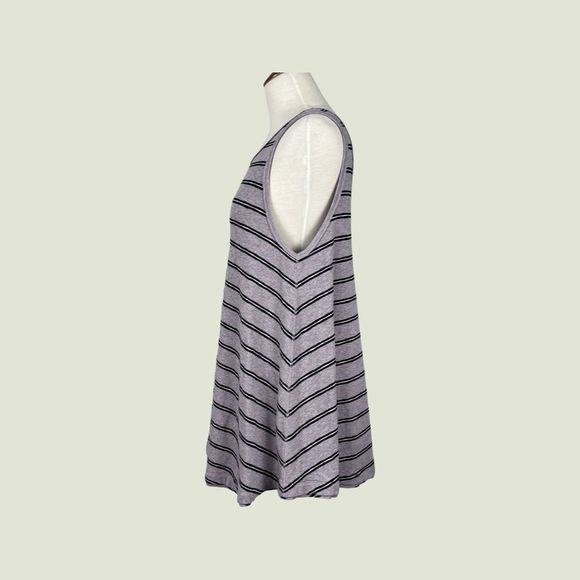Free People Garden Stripe Purple Tunic Swing Tank Top Size Small - Picture 5 of 15